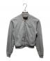 DIESEL（ディーゼル）の古着「f-flacinジップアップ Dロゴ スタンドネック コットンジャケット」｜グレー