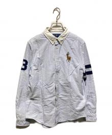 RALPH LAUREN（ラルフローレン）の古着「ビックポニーストライプシャツ」｜ブルー
