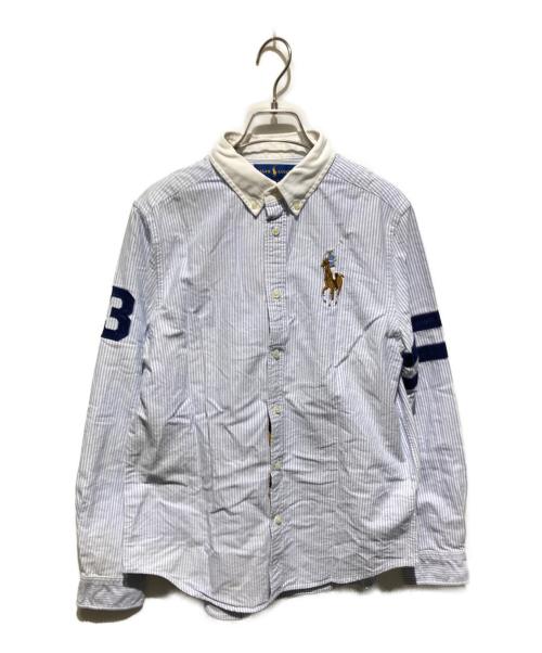 RALPH LAUREN（ラルフローレン）RALPH LAUREN (ラルフローレン) ビックポニーストライプシャツ ブルー サイズ:ＸＬの古着・服飾アイテム