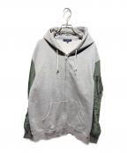 COMME des GARCONS HOMMEコムデギャルソン オム）の古着「MA-1 SLEEVE PARKA」｜カーキ×グレー