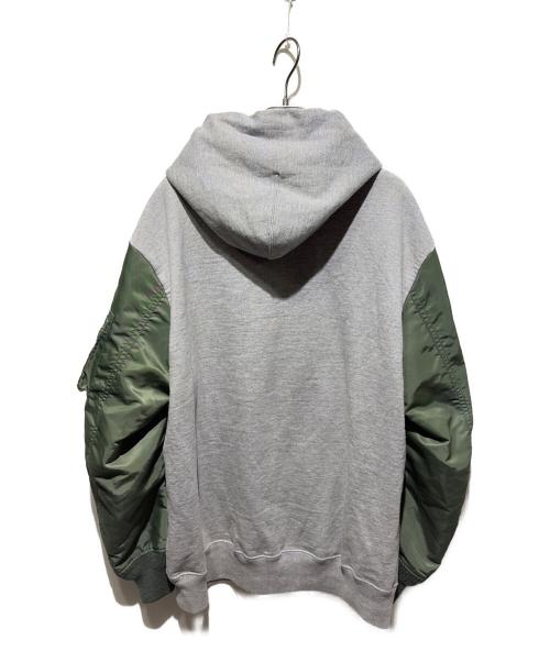 COMME des GARCONS HOMME（コムデギャルソン オム）COMME des GARCONS HOMME (コムデギャルソン オム) MA-1 SLEEVE PARKA カーキ×グレー サイズ:Ｍの古着・服飾アイテム