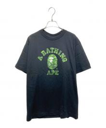 BAPE BY A BATHING APE（ベイプバイアベイシングエイプ）の古着「サルカモTシャツ」｜ブラック