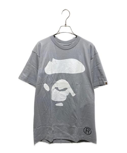 BAPE BY A BATHING APE（ベイプバイアベイシングエイプ）BAPE BY A BATHING APE (ベイプバイアベイシングエイプ) ビッグフェイスTシャツ グレー サイズ:Ｌ 未使用品の古着・服飾アイテム