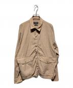BEAMS PLUSビームスプラス）の古着「シアサッカーチェックジッパーブルゾン」｜ベージュ