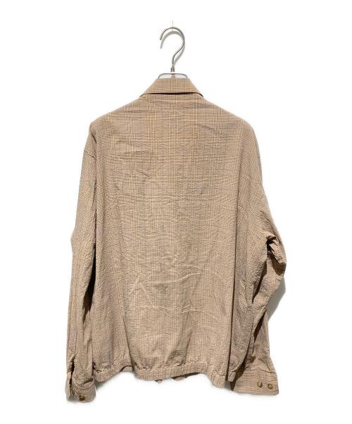 BEAMS PLUS（ビームスプラス）BEAMS PLUS (ビームスプラス) シアサッカーチェックジッパーブルゾン ベージュ サイズ:Ｍの古着・服飾アイテム