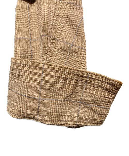 BEAMS PLUS（ビームスプラス）BEAMS PLUS (ビームスプラス) シアサッカーチェックジッパーブルゾン ベージュ サイズ:Ｍの古着・服飾アイテム