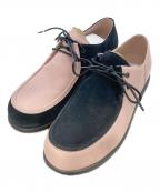 CAMPER×FLAT APARTMENTカンペール×フラットアパートメント）の古着「フォーマルシューズ」｜ピンク×ブラック