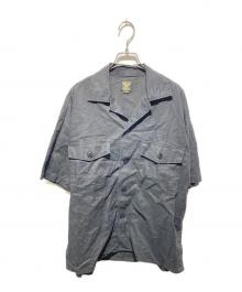 HOUSTON（ヒューストン）の古着「S/S リネン混シャツ」｜ブラック