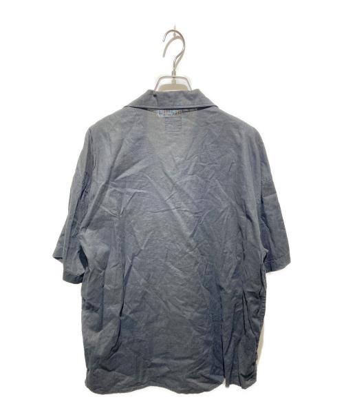 HOUSTON（ヒューストン）HOUSTON (ヒューストン) S/S リネン混シャツ ブラック サイズ:Ｍの古着・服飾アイテム