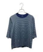 LOEFFロエフ）の古着「スビンコットン ボーダーtシャツ」｜ネイビー
