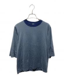 LOEFF（ロエフ）の古着「スビンコットン ボーダーtシャツ」｜ネイビー