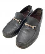 Salvatore Ferragamoサルヴァトーレ フェラガモ）の古着「ブラックレザービットローファー」｜ブラック