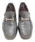 中古・古着 Salvatore Ferragamo (サルヴァトーレ フェラガモ) ブラックレザービットローファー ブラック サイズ:8　1/2：5000円