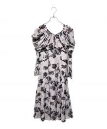 HER LIP TO（ハーリップトゥ）の古着「Winter Rose Dress/ブラウスワンピース」｜ピンク×アイボリー
