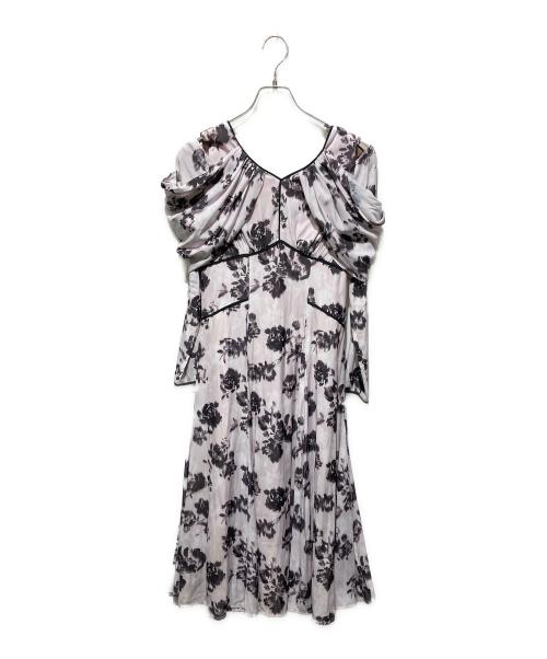 HER LIP TO（ハーリップトゥ）HER LIP TO (ハーリップトゥ) Winter Rose Dress/ブラウスワンピース ピンク×アイボリー サイズ:Ｓの古着・服飾アイテム