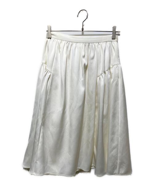 HER LIP TO（ハーリップトゥ）Her lip to (ハーリップトゥ) Satin Volume Midi Skirt アイボリー サイズ:Mの古着・服飾アイテム