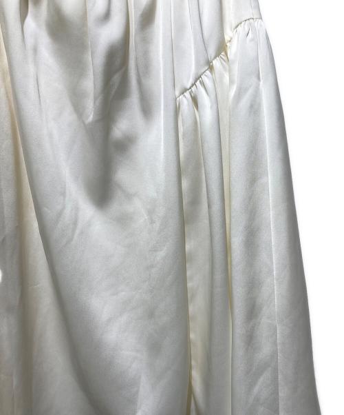 HER LIP TO（ハーリップトゥ）Her lip to (ハーリップトゥ) Satin Volume Midi Skirt アイボリー サイズ:Mの古着・服飾アイテム
