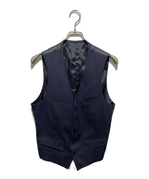BURBERRY BLACK LABEL（バーバリーブラックレーベル）BURBERRY BLACK LABEL (バーバリーブラックレーベル) 3Pストライプ柄セットアップスーツ ネイビー サイズ:40Rの古着・服飾アイテム