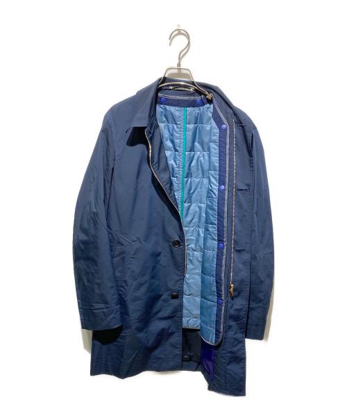 PAUL SMITH（ポールスミス）Paul Smith (ポールスミス) ダウンライナー付ステンカラーコート ネイビー サイズ:Lの古着・服飾アイテム