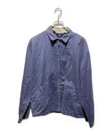 POLO RALPH LAUREN（ポロ・ラルフローレン）の古着「90s USA製 チンスト付スウィングトップ」｜ネイビー
