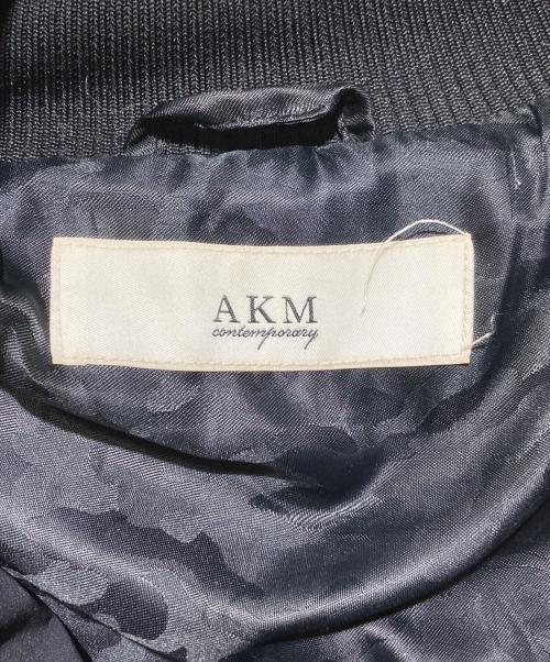AKM（エーケーエム）AKM (エーケーエム) レイヤードジップダウンジャケット ブラック サイズ:Ｌの古着・服飾アイテム