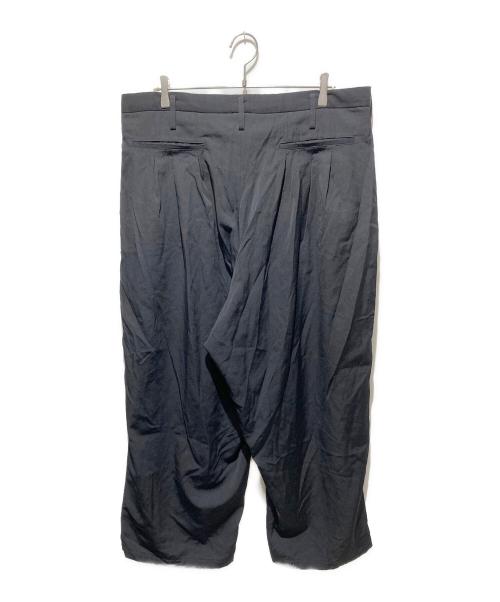 Yohji Yamamoto pour homme（ヨウジヤマモト プールオム）Yohji Yamamoto pour homme (ヨウジヤマモト プールオム) 3タックワイドスラックス/GABARDINE 12 TACKS PANTS ブラック サイズ:2の古着・服飾アイテム