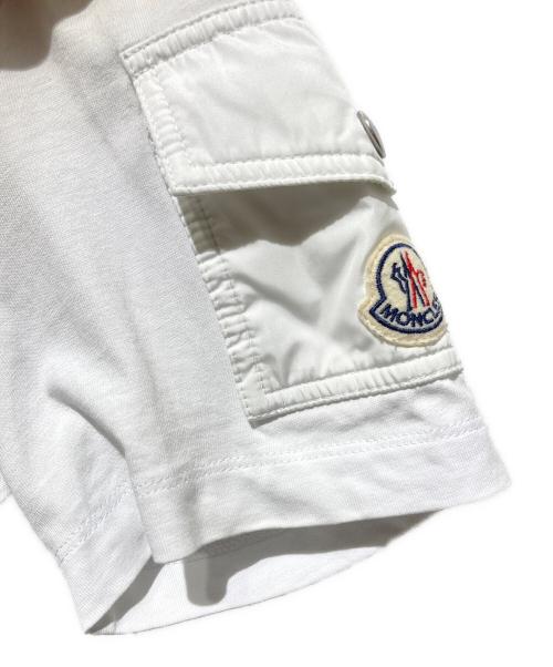 MONCLER（モンクレール）MONCLER (モンクレール) SS TSHIRT/袖ポケット付きTシャツ ホワイト サイズ:Ｍの古着・服飾アイテム