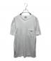 HERMES（エルメス）の古着「Hロゴポケット鹿の子Tシャツ」｜ホワイト