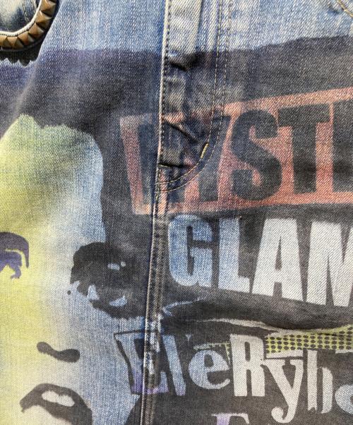 Hysteric Glamour（ヒステリックグラマー）Hysteric Glamour (ヒステリックグラマー) スタッズプリントデニムスカート インディゴ サイズ:ＸＳの古着・服飾アイテム