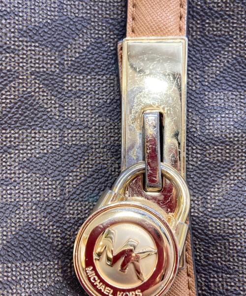 MICHAEL KORS（マイケルコース）MICHAEL KORS (マイケルコース) HAMILTON TRAVELER MESSENGER ブラウンの古着・服飾アイテム