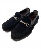 Salvatore Ferragamoサルヴァトーレ フェラガモ）の古着「スウェードビットローファー/ガンチーニ」｜ブラック