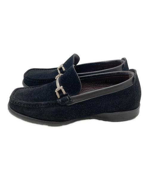 Salvatore Ferragamo（サルヴァトーレ フェラガモ）Salvatore Ferragamo (サルヴァトーレ フェラガモ) スウェードビットローファー/ガンチーニ ブラック サイズ:6 1/2の古着・服飾アイテム
