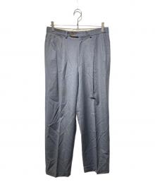 ERMENEGILDO ZEGNA（エルメネジルド・ゼニア）の古着「センタープレススラックス FINEWORSTED SUPER100'S」｜グレー