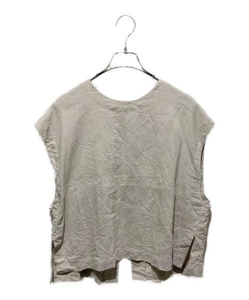 BEARDSLEY（ビアズリー）BEARDSLEY (ビアズリー) リネンショートベスト ベージュ サイズ:FREEの古着・服飾アイテム