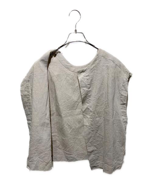 BEARDSLEY（ビアズリー）BEARDSLEY (ビアズリー) リネンショートベスト ベージュ サイズ:FREEの古着・服飾アイテム