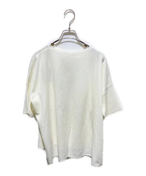 BEARDSLEY（ビアズリー）BEARDSLEY (ビアズリー) 半袖プルオーバーニット ホワイト サイズ:FREEの古着・服飾アイテム