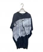 nude:MASAHIKO MARUYAMAヌード：マサヒコマルヤマ）の古着「21SS distortion3  ドルマンTシャツ」｜ブラック
