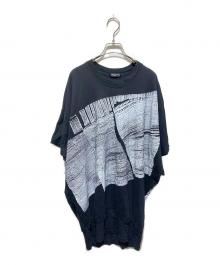 nude:MASAHIKO MARUYAMA（ヌード：マサヒコマルヤマ）の古着「21SS distortion3  ドルマンTシャツ」｜ブラック