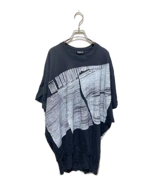nude:MASAHIKO MARUYAMA（ヌード：マサヒコマルヤマ）nude:MASAHIKO MARUYAMA (ヌード：マサヒコマルヤマ) 21SS distortion3  ドルマンTシャツ ブラック サイズ:2の古着・服飾アイテム