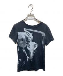 Y's Red Label（ワイズレッドレーベル）の古着「プリントTシャツ」｜ブラック