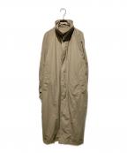 STEVEN ALANスティーブンアラン）の古着「NYLON BAL COLLAR COAT-BOLD」｜ベージュ
