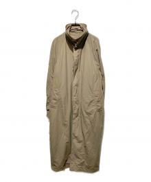 STEVEN ALAN（スティーブンアラン）の古着「NYLON BAL COLLAR COAT-BOLD」｜ベージュ