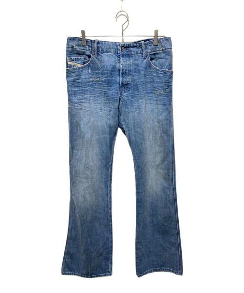 DIESEL（ディーゼル）DIESEL (ディーゼル) バックルフレアデニムパンツ インディゴ サイズ:W32の古着・服飾アイテム