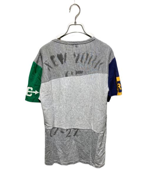 POLO RALPH LAUREN（ポロ・ラルフローレン）POLO RALPH LAUREN (ポロ・ラルフローレン) パッチワークTシャツ グレー サイズ:Ｌの古着・服飾アイテム