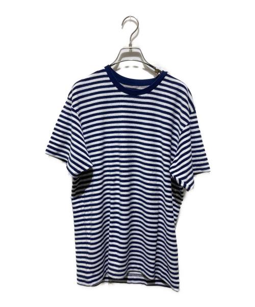 POLO RALPH LAUREN（ポロ・ラルフローレン）POLO RALPH LAUREN (ポロ・ラルフローレン) テリークロス クルーネックボーダーTシャツ ネイビー サイズ:Ｍの古着・服飾アイテム