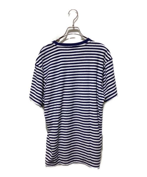 POLO RALPH LAUREN（ポロ・ラルフローレン）POLO RALPH LAUREN (ポロ・ラルフローレン) テリークロス クルーネックボーダーTシャツ ネイビー サイズ:Ｍの古着・服飾アイテム