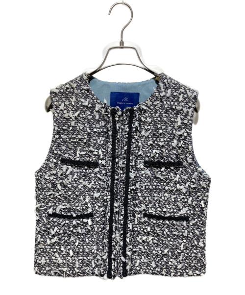 Maglie le cassetto（マーリエ ル カセット）Maglie le cassetto (マーリエ ル カセット) ツイードジレ グレー サイズ:9の古着・服飾アイテム