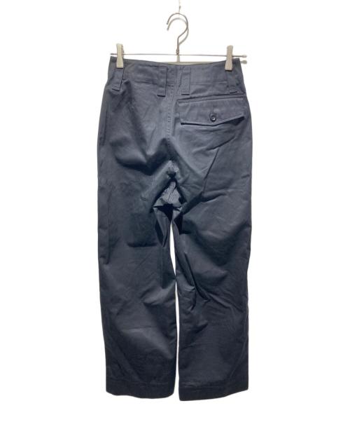 MHL（エムエイチエル）MHL (エムエイチエル) WASHED CHINO COTTON TROUSERS ブラックの古着・服飾アイテム