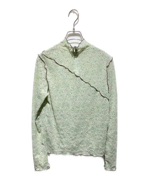 MURRAL（ミューラル）MURRAL (ミューラル) レースカットソー グリーン サイズ:36の古着・服飾アイテム