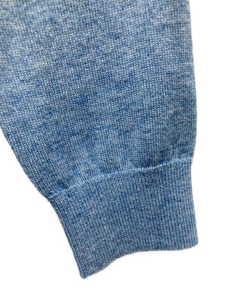 Mademoiselle NON NON（マドモアゼルノンノン）Mademoiselle NON NON (マドモアゼルノンノン) ワッペンニット ブルー サイズ:Ｍ 未使用品の古着・服飾アイテム
